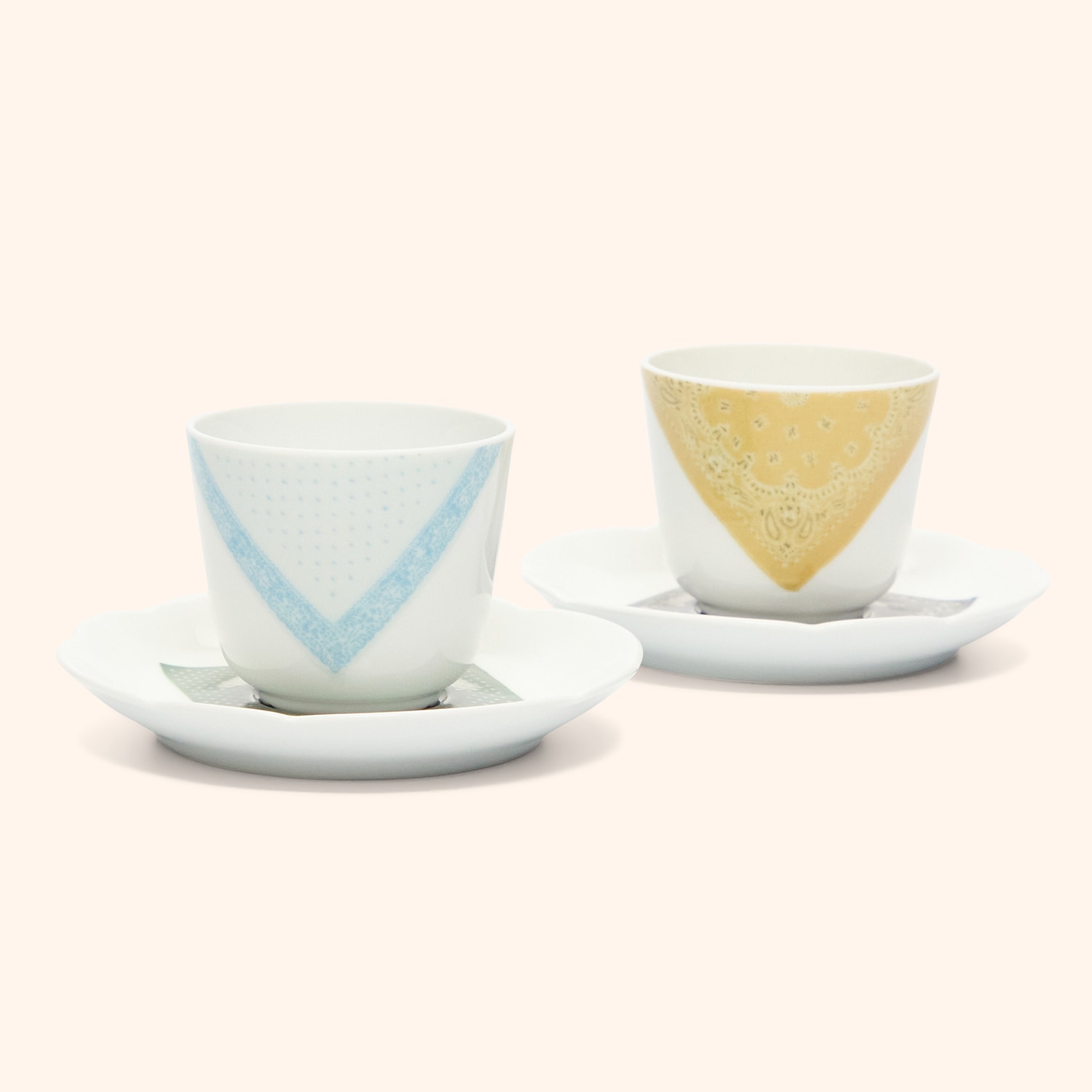 Lot De 6 Tasses à Espresso Bernardaud Porcelaine Blanche - 350 Ml - Neufs