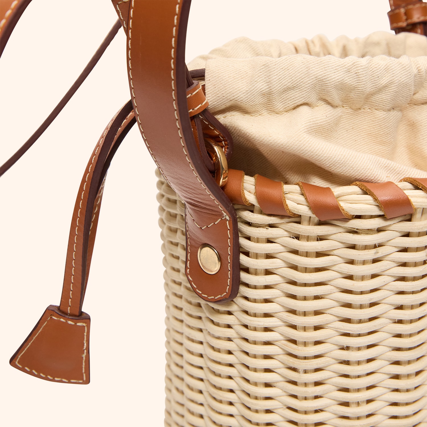 Sac sceau rotin