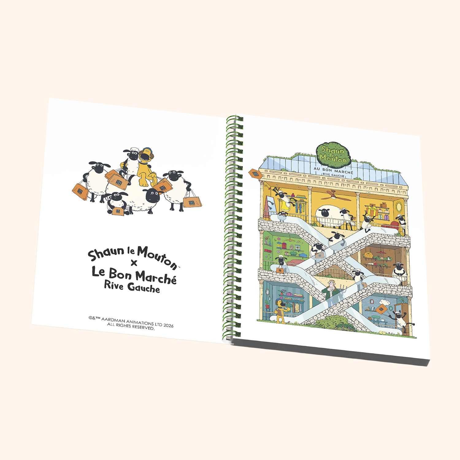 Carnet Shaun Le Mouton "Escalator"