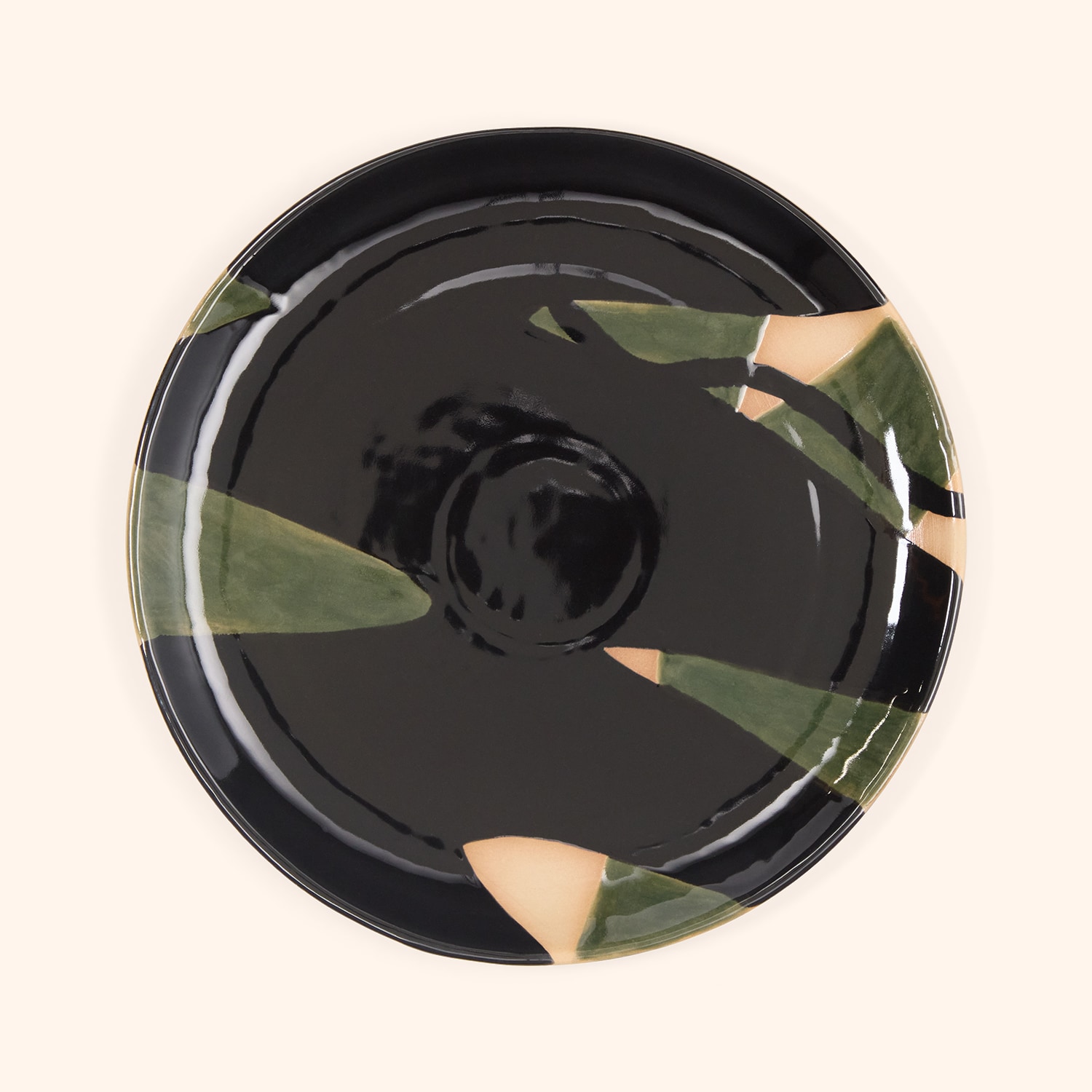 Assiette Plate en gr&egrave;s