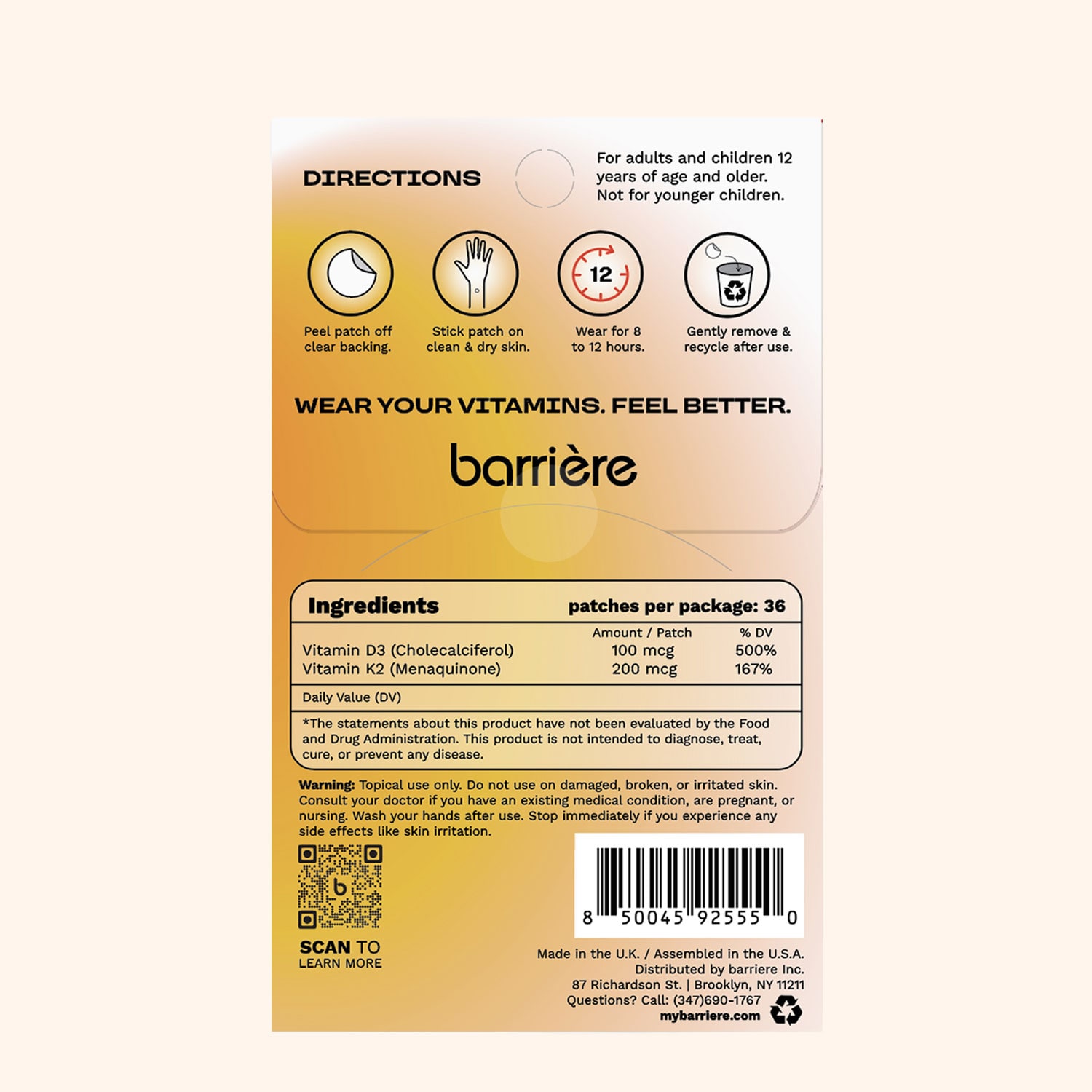 HELLO SUNSHINE Vitamin D3 Patch 36pk - Evil Eye Symbols