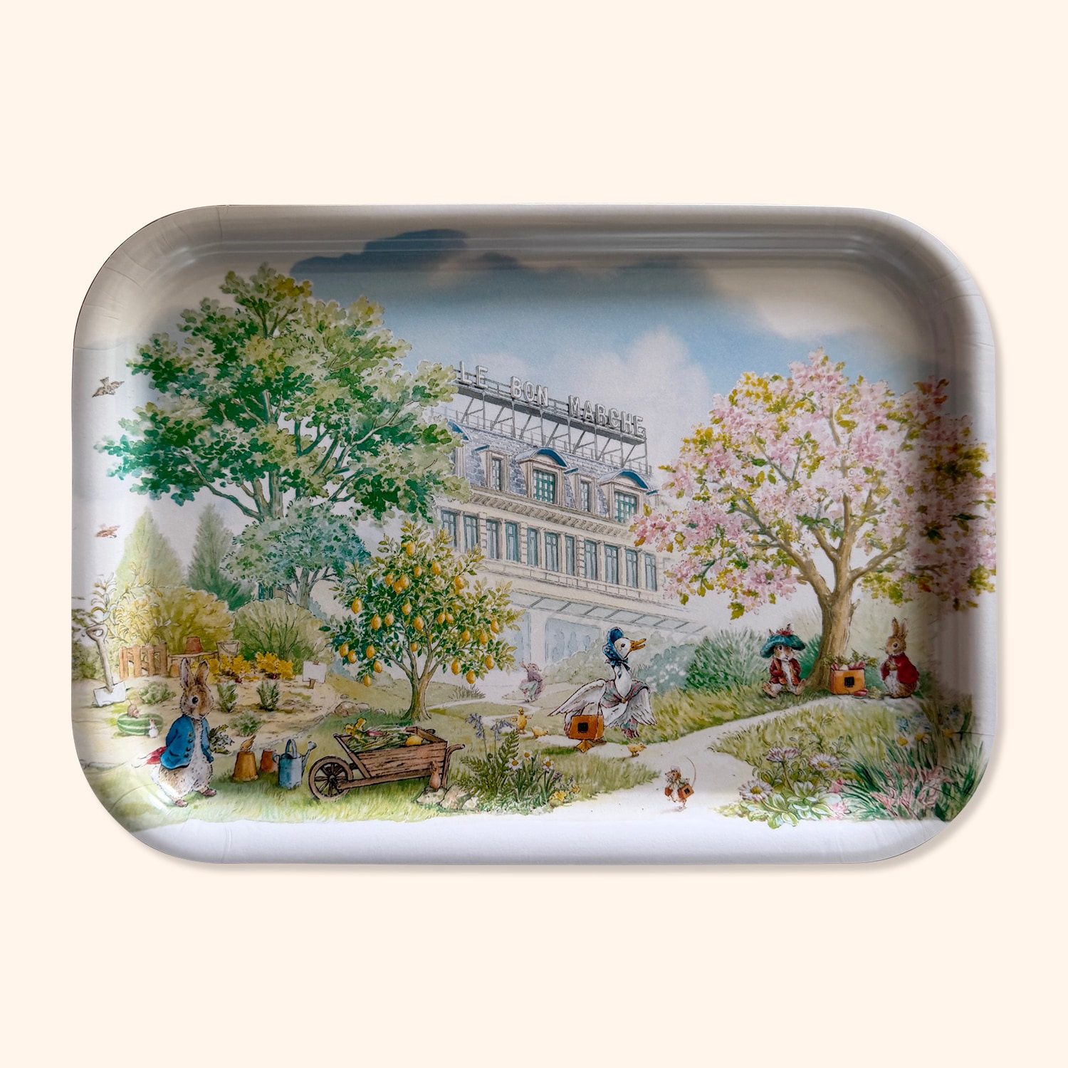 Plateau "Paysage square Pierre Lapin"